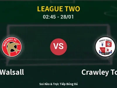 Kết Quả: Walsall 0-0 Crawley Town – Highlight & Bàn Thắng | League Two