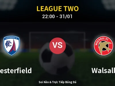 Soi Kèo Chesterfield vs Walsall – 22:00 31/01 | Nhận Định, Dự Đoán Tỷ Số