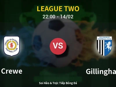 Soi Kèo Crewe vs Gillingham – 22:00 14/02 | Nhận Định, Dự Đoán Tỷ Số