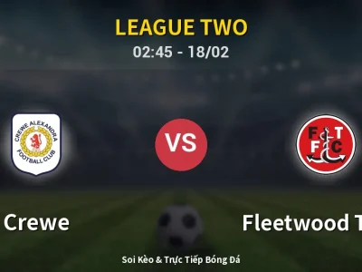 Kết Quả: Crewe 0-1 Fleetwood Town – Highlight & Bàn Thắng | League Two