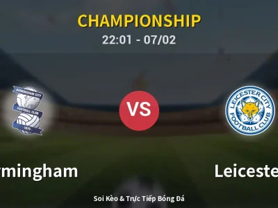 Soi Kèo Birmingham vs Leicester – 22:01 07/02 | Nhận Định, Dự Đoán Tỷ Số