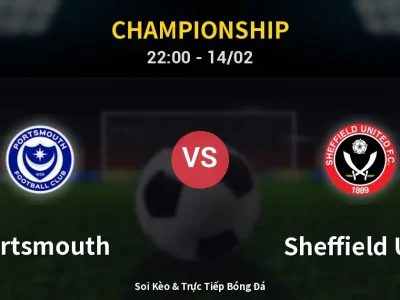 Soi Kèo Portsmouth vs Sheffield Utd – 22:00 14/02 | Nhận Định, Dự Đoán Tỷ Số