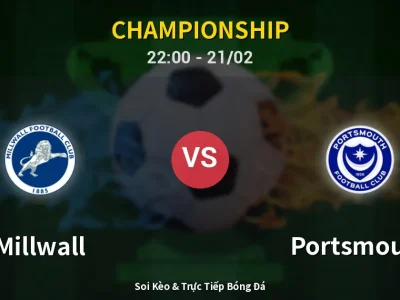 🔴 Trực Tiếp: Millwall 0-0 Portsmouth – Link Xem Championship (Full HD)