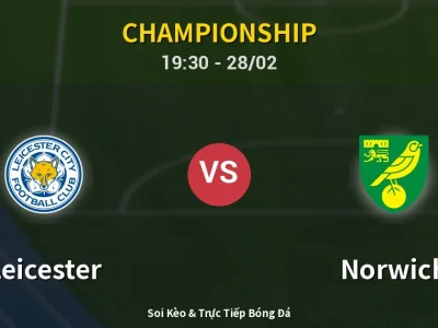 Soi Kèo Leicester vs Norwich – 19:30 28/02 | Nhận Định, Dự Đoán Tỷ Số