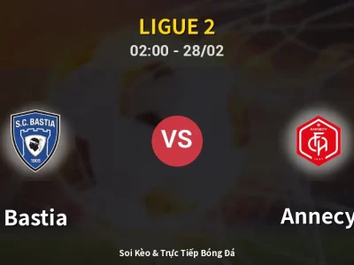 Kết Quả: Bastia 0-2 Annecy – Highlight & Bàn Thắng | Ligue 2