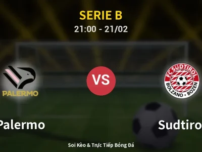 🔴 Trực Tiếp: Palermo 3-0 Sudtirol – Link Xem Serie B (Full HD)
