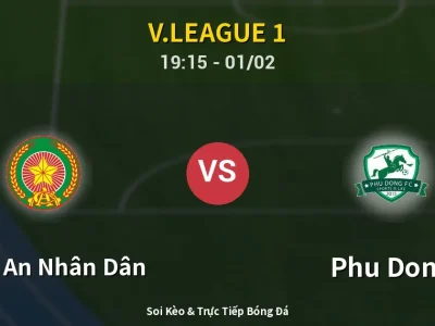 🔴 Trực Tiếp: Công An Nhân Dân 3-2 Phu Dong – Link Xem V.League 1 (Full HD)