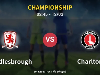 Kết Quả: Middlesbrough 0-1 Charlton – Highlight & Bàn Thắng | Championship