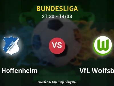 🔴 Trực Tiếp: 1899 Hoffenheim 0-0 VfL Wolfsburg – Link Xem Bundesliga (Full HD)