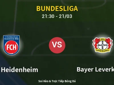 Soi Kèo 1. FC Heidenheim vs Bayer Leverkusen – 21:30 21/03 | Nhận Định, Dự Đoán Tỷ Số