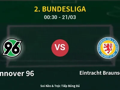 🔴 Trực Tiếp: Hannover 96 1-0 Eintracht Braunschweig – Link Xem 2. Bundesliga (Full HD)
