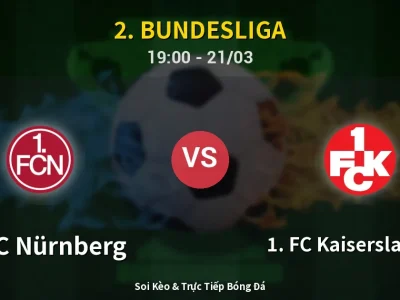 Kết Quả: 1. FC Nürnberg 3-0 1. FC Kaiserslautern – Highlight & Bàn Thắng | 2. Bundesliga