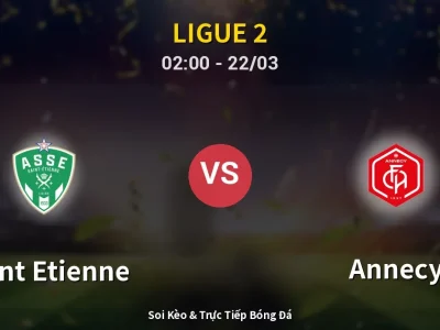 Kết Quả: Saint Etienne 4-0 Annecy – Highlight & Bàn Thắng | Ligue 2