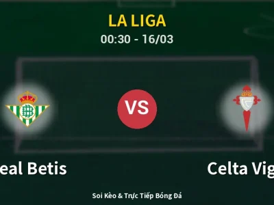 Kết Quả: Real Betis 1-1 Celta Vigo – Highlight & Bàn Thắng | La Liga