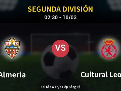 Kết Quả: Almeria 3-0 Cultural Leonesa – Highlight & Bàn Thắng | Segunda División