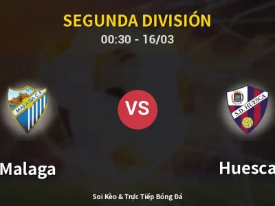 🔴 Trực Tiếp: Malaga 5-3 Huesca – Link Xem Segunda División (Full HD)