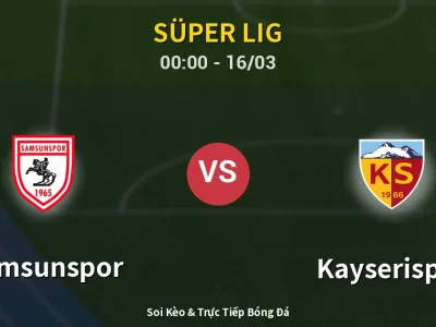 🔴 Trực Tiếp: Samsunspor 0-0 Kayserispor – Link Xem Süper Lig (Full HD)