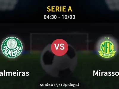 Soi Kèo Palmeiras vs Mirassol – 04:30 16/03 | Nhận Định, Dự Đoán Tỷ Số