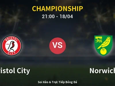 Soi Kèo Bristol City vs Norwich – 21:00 18/04 | Nhận Định, Dự Đoán Tỷ Số
