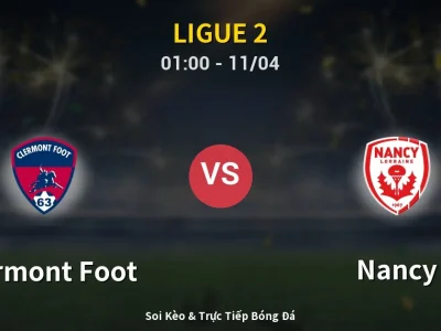 🔴 Trực Tiếp: Clermont Foot 0-1 Nancy – Link Xem Ligue 2 (Full HD)