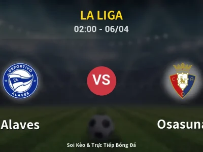 Kết Quả: Alaves 2-2 Osasuna – Highlight & Bàn Thắng | La Liga