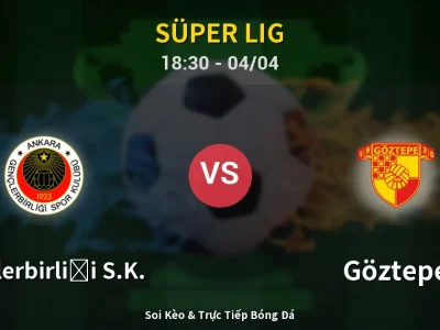 Soi Kèo Gençlerbirliği S.K. vs Göztepe – 18:30 04/04 | Nhận Định, Dự Đoán Tỷ Số