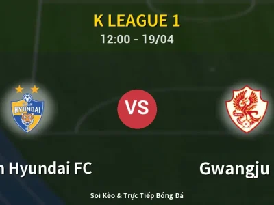Kết Quả: Ulsan Hyundai FC 5-1 Gwangju FC – Highlight & Bàn Thắng | K League 1