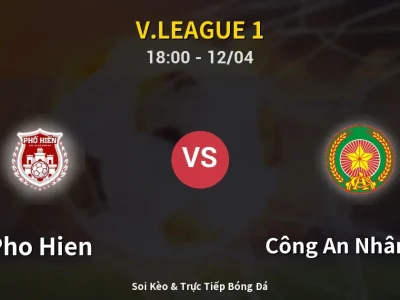 🔴 Trực Tiếp: Pho Hien 1-1 Công An Nhân Dân – Link Xem V.League 1 (Full HD)